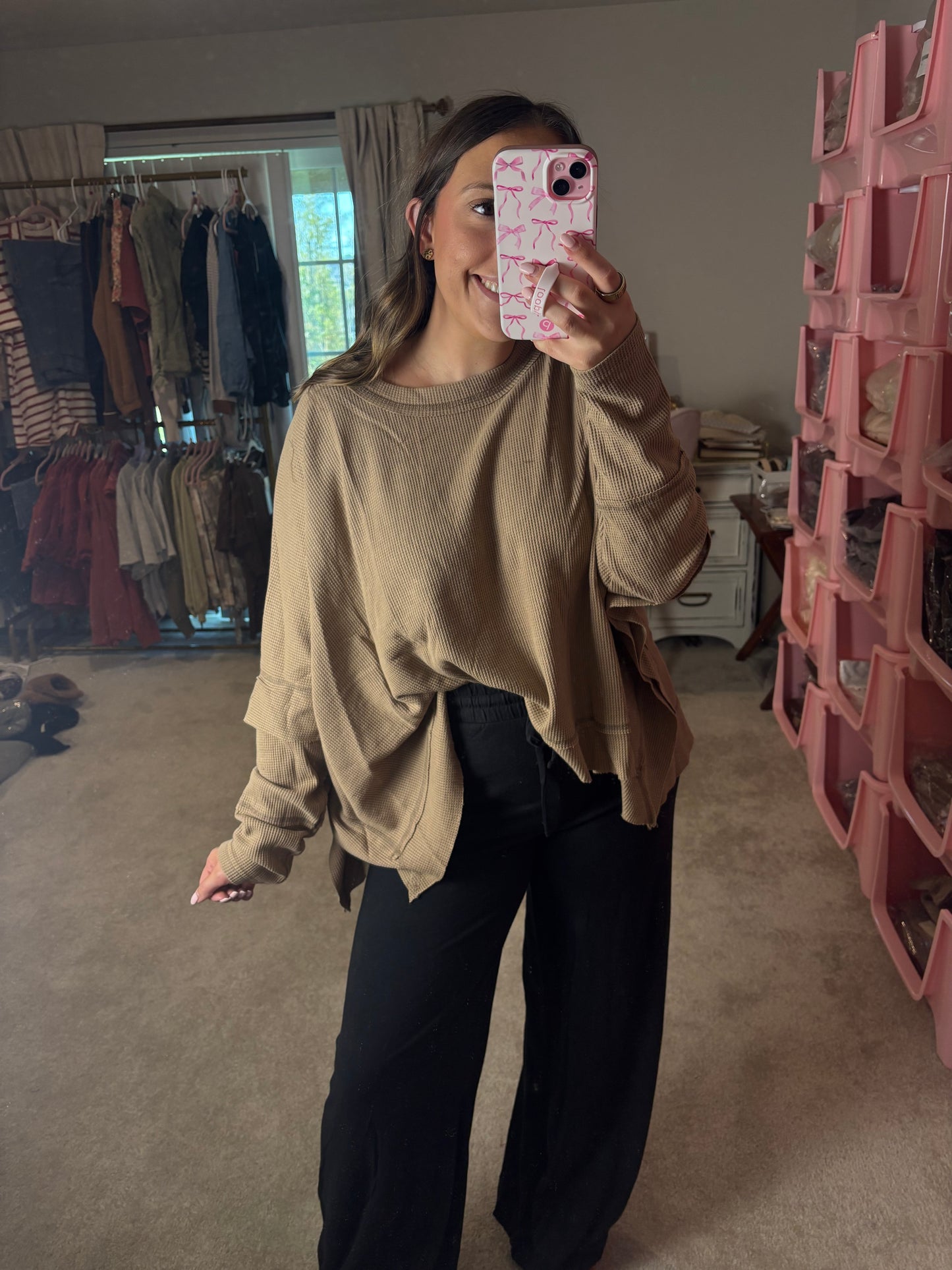 Mocha Waffle Knit