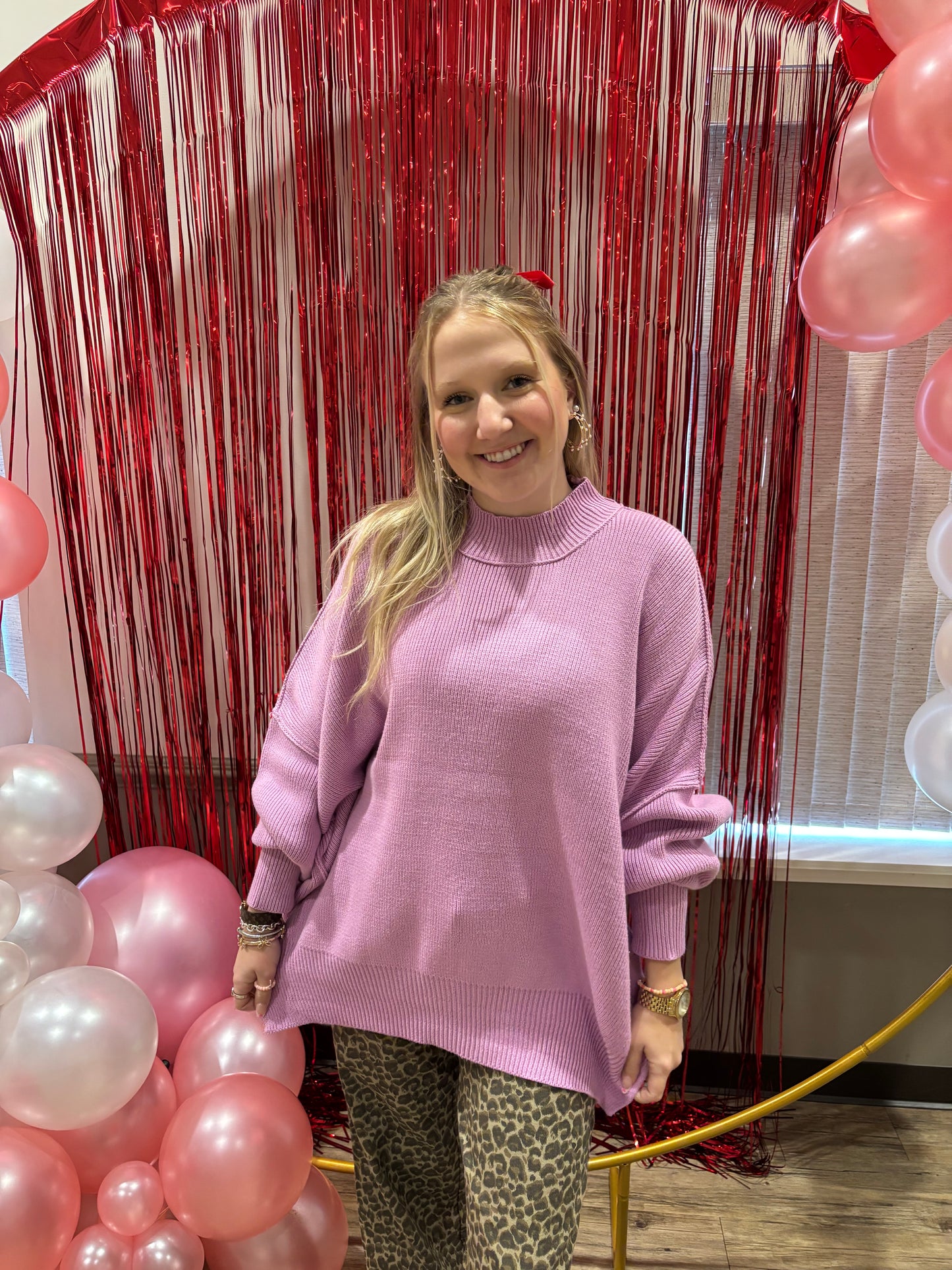 Oversized Sweater - MAUVE