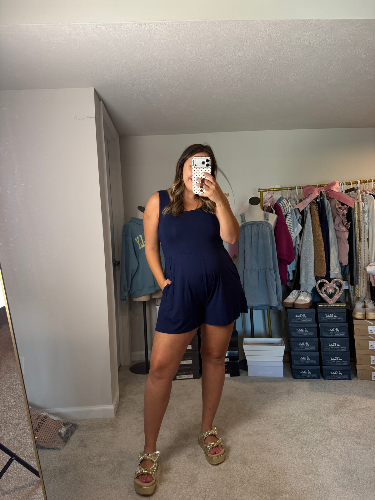 NAVY MODAL ROMPER