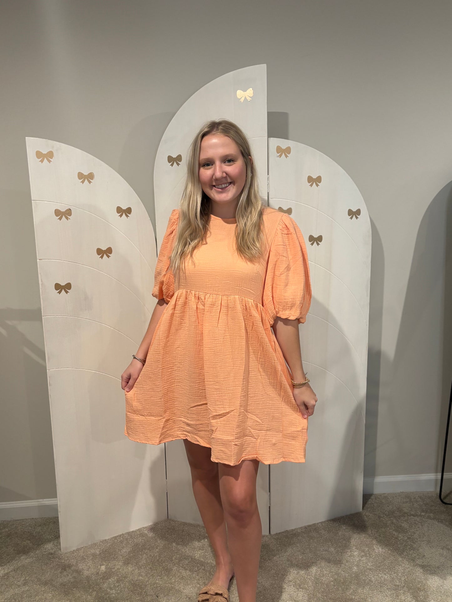 Orange Cream Mini Dress