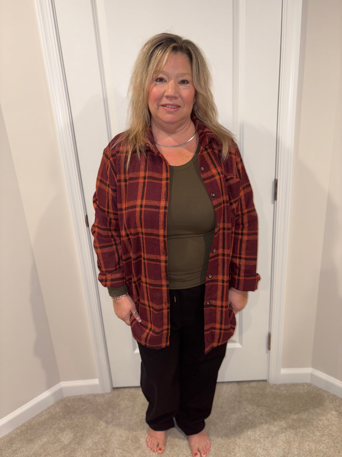 Maroon Flannel - PLUS