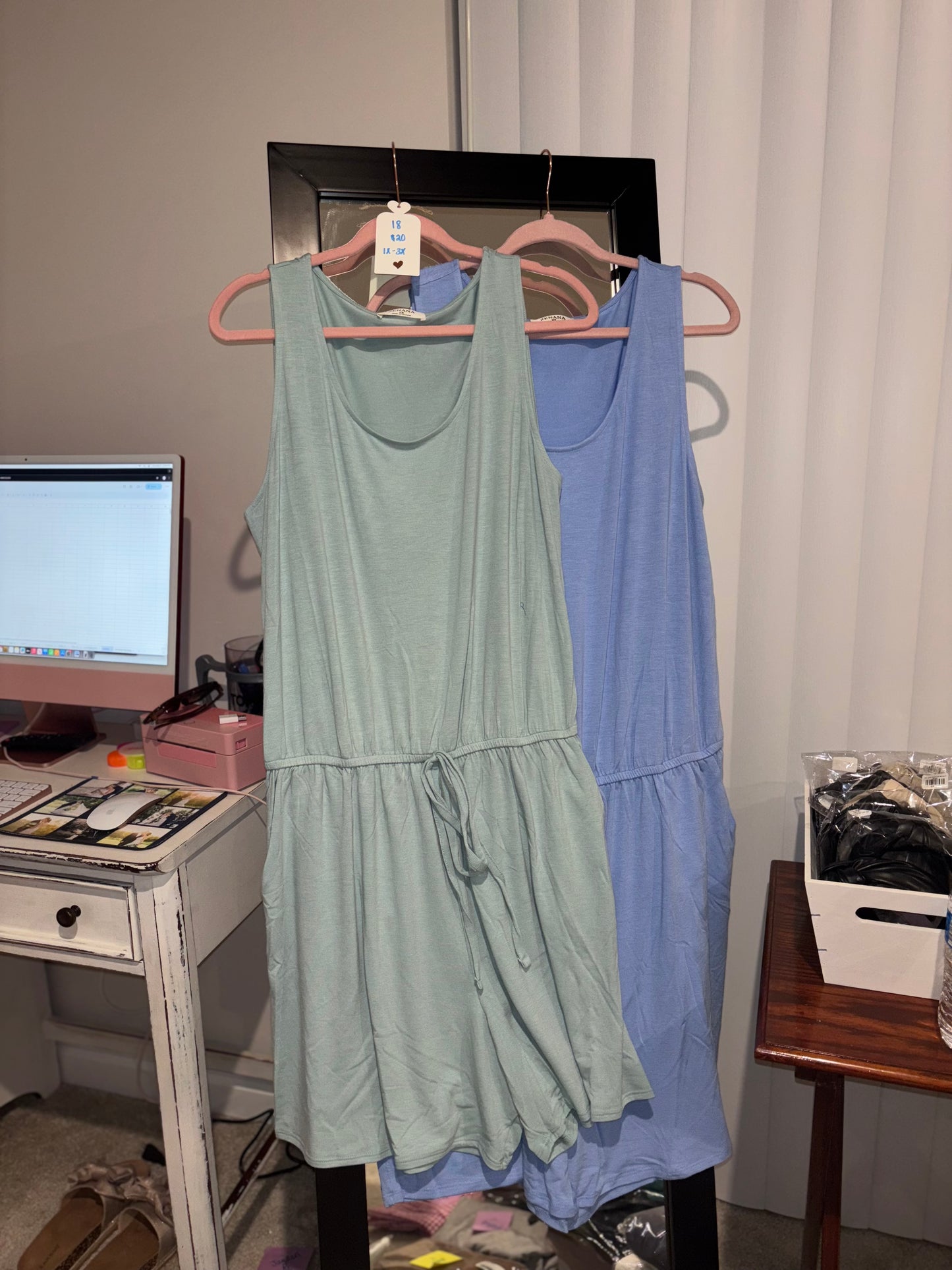 Light Green Model Romper (plus)