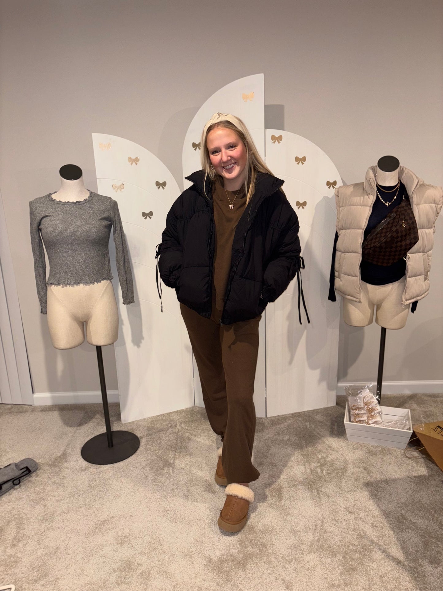 Bow Puffer Jacket