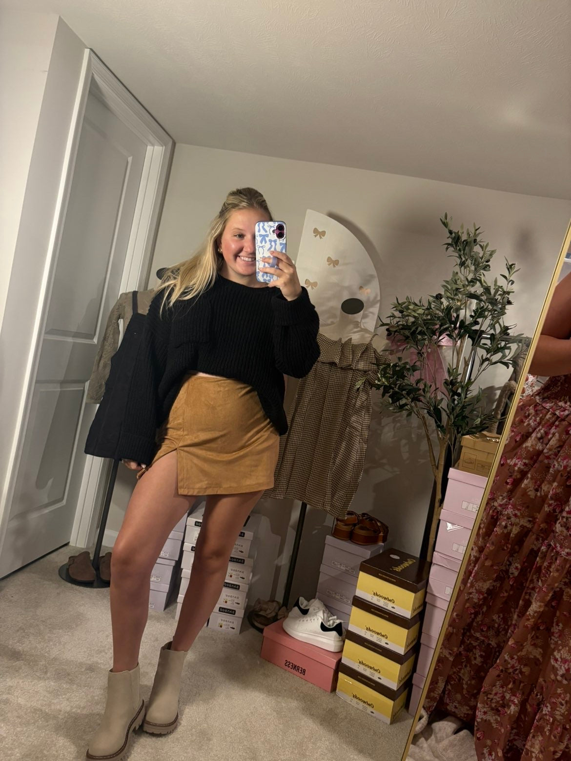 Oversized Ribbed Sweater - BLACK