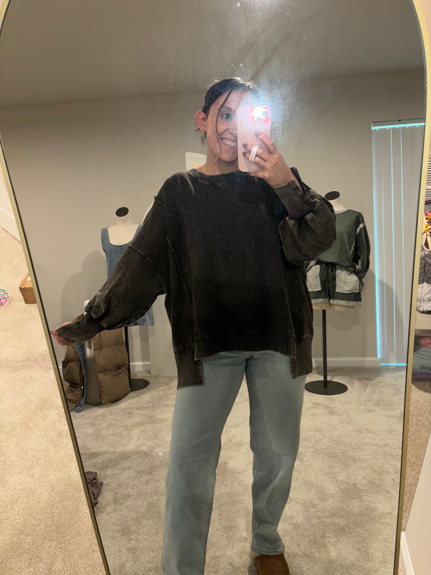 Natalie Oversized Crew (2 colors)