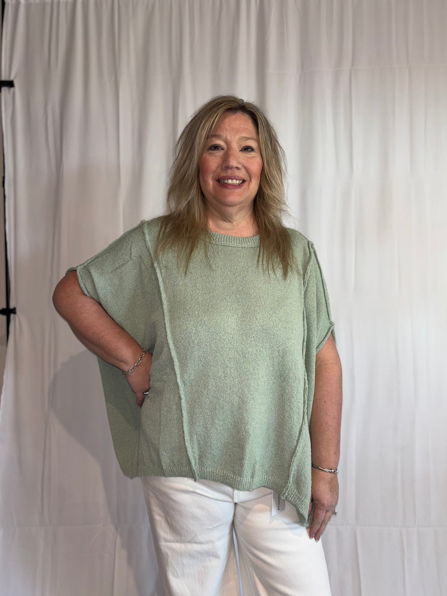 Dolman Sleeve Knit Top - PLUS