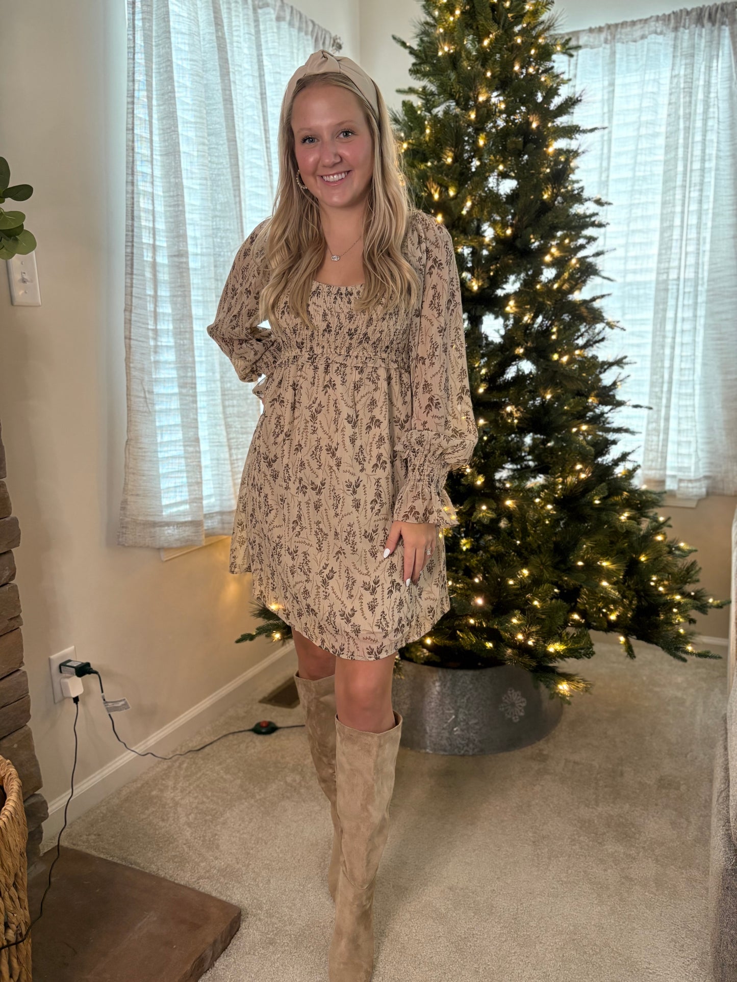 Bow Floral Dress