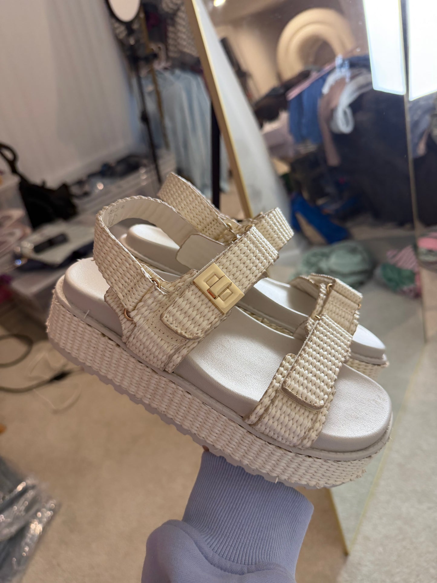 Platform Ivory Sandals