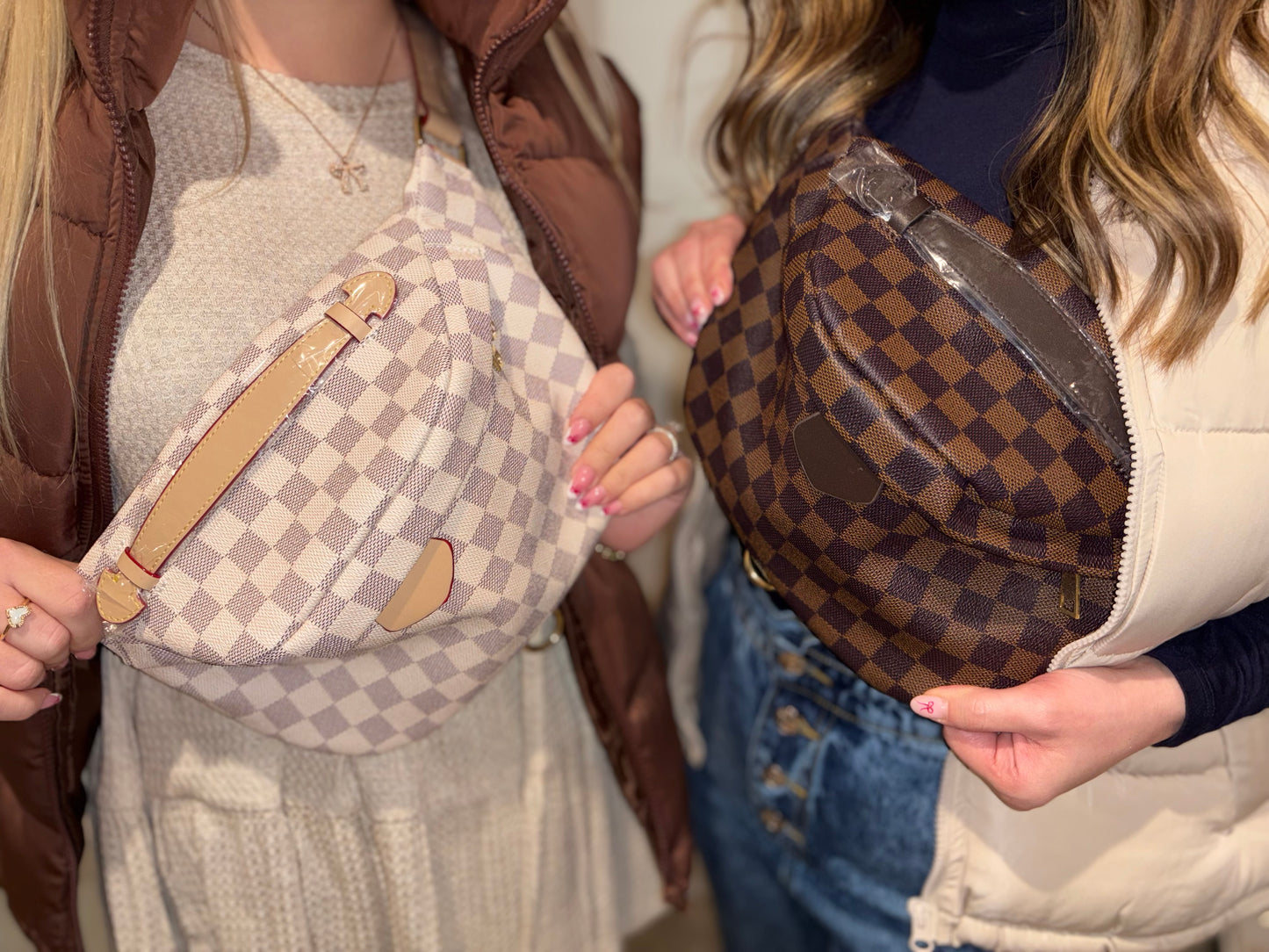 Checkered Belt Bags