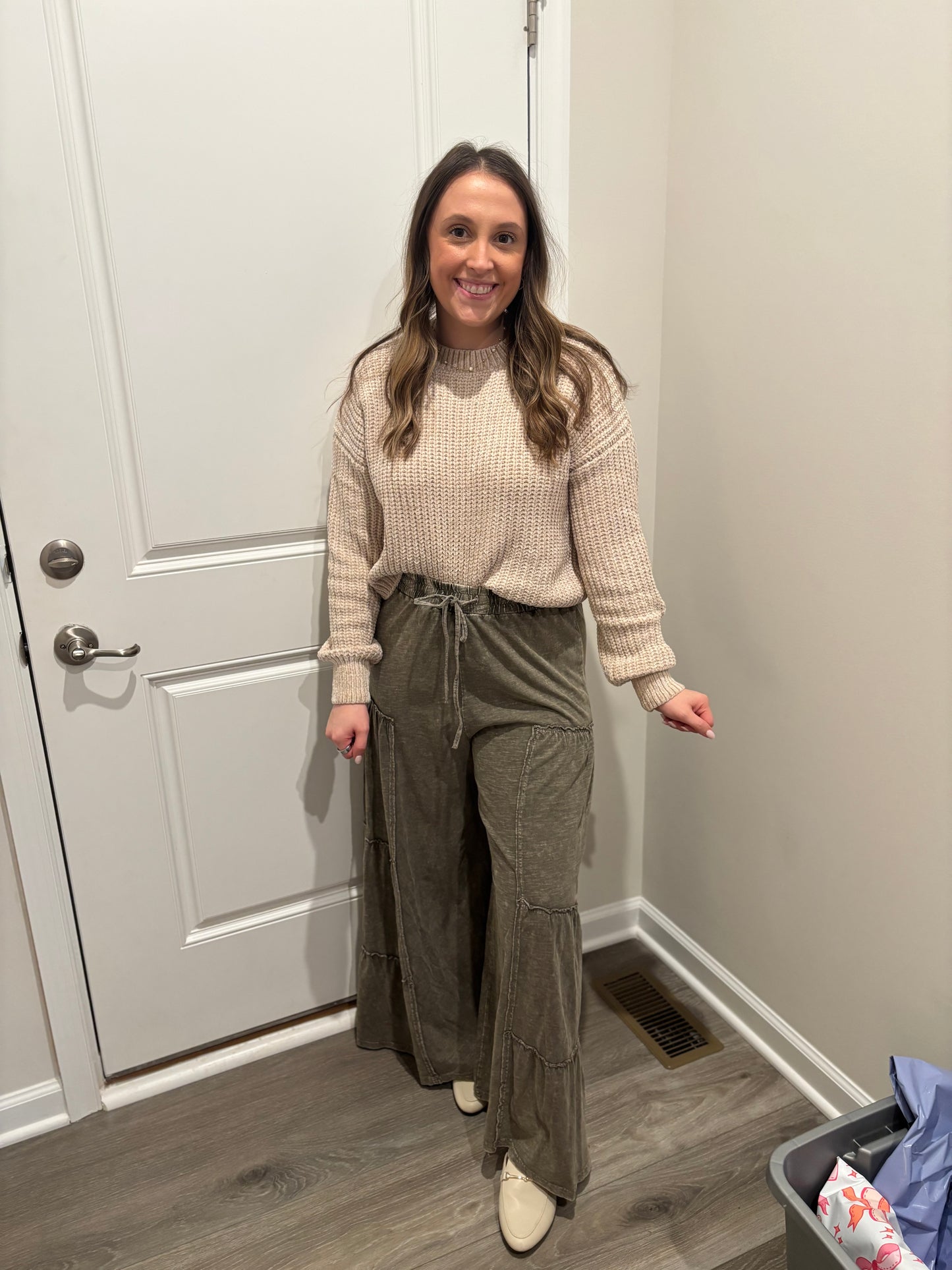 Tiered Wide Leg Pants