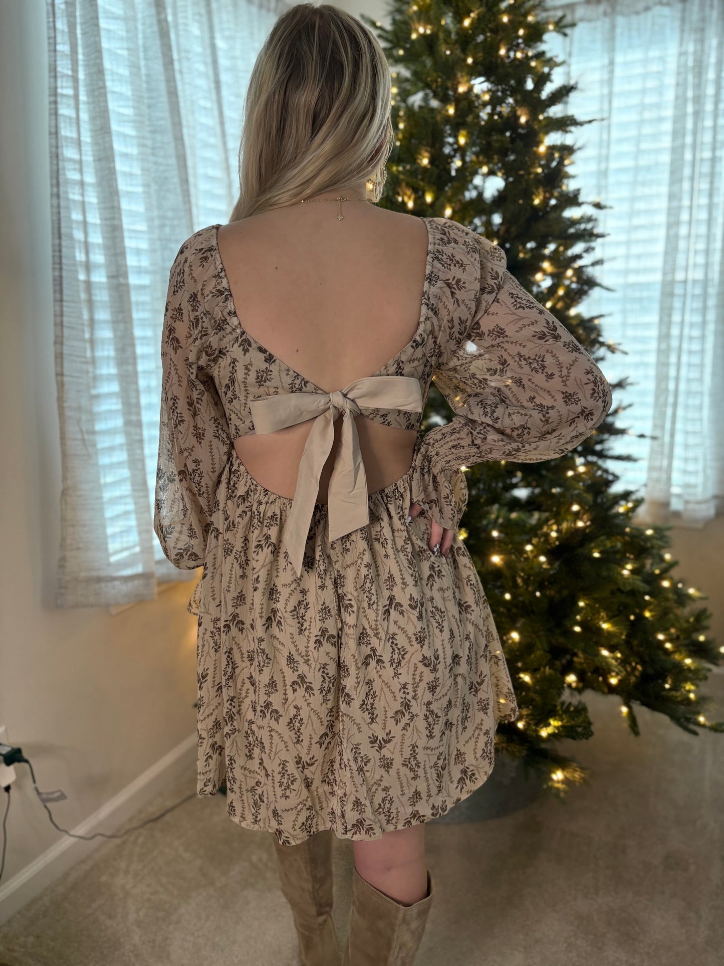 Bow Floral Dress