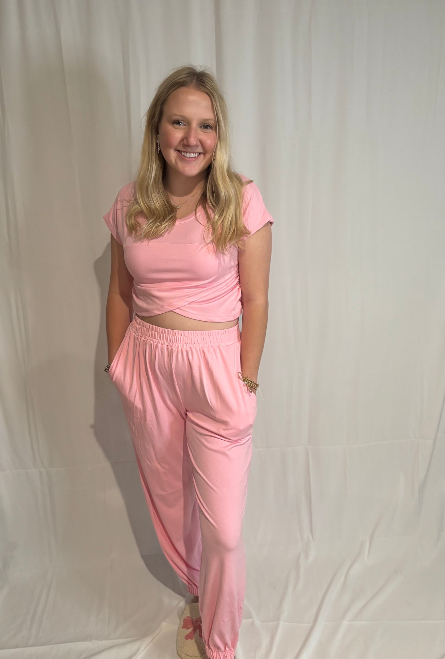 Crossover Lounge Set - PINK