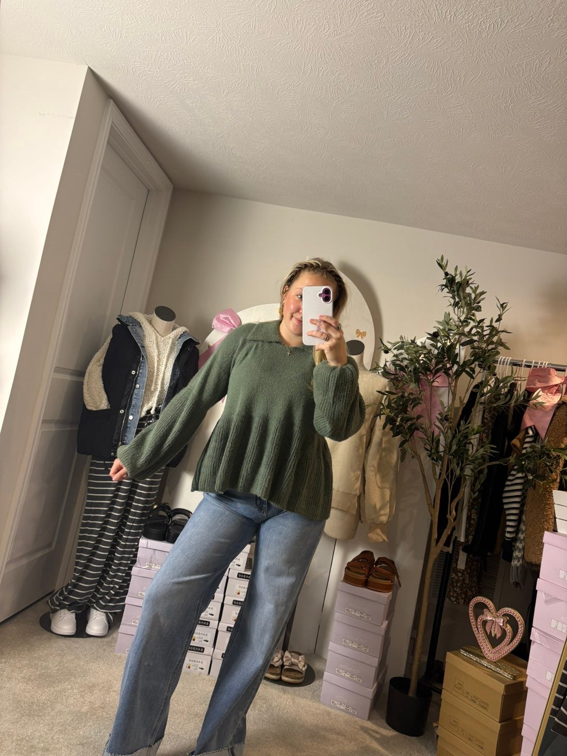 THE EMILY ~ COLLARED PEPLUM SWEATER