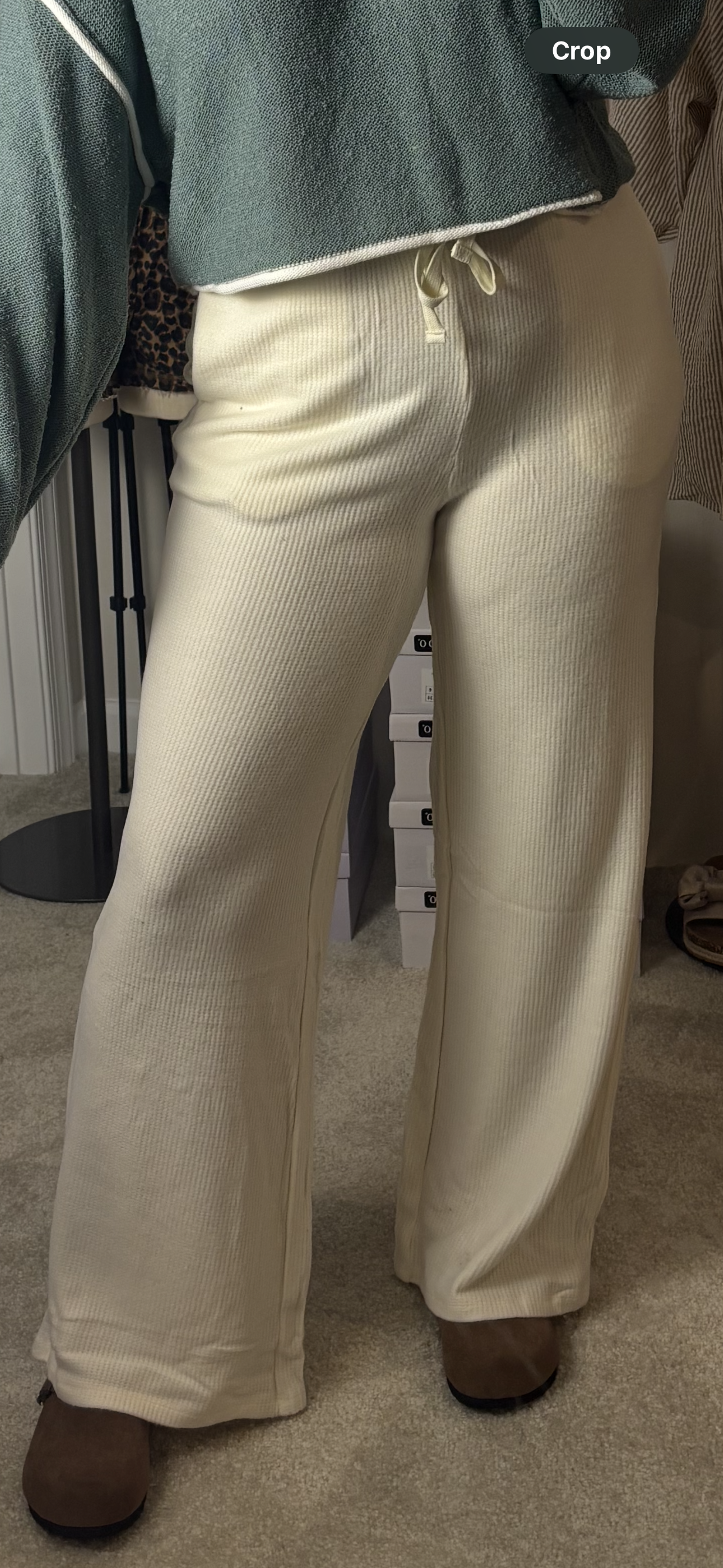 Cream Cozy Pants