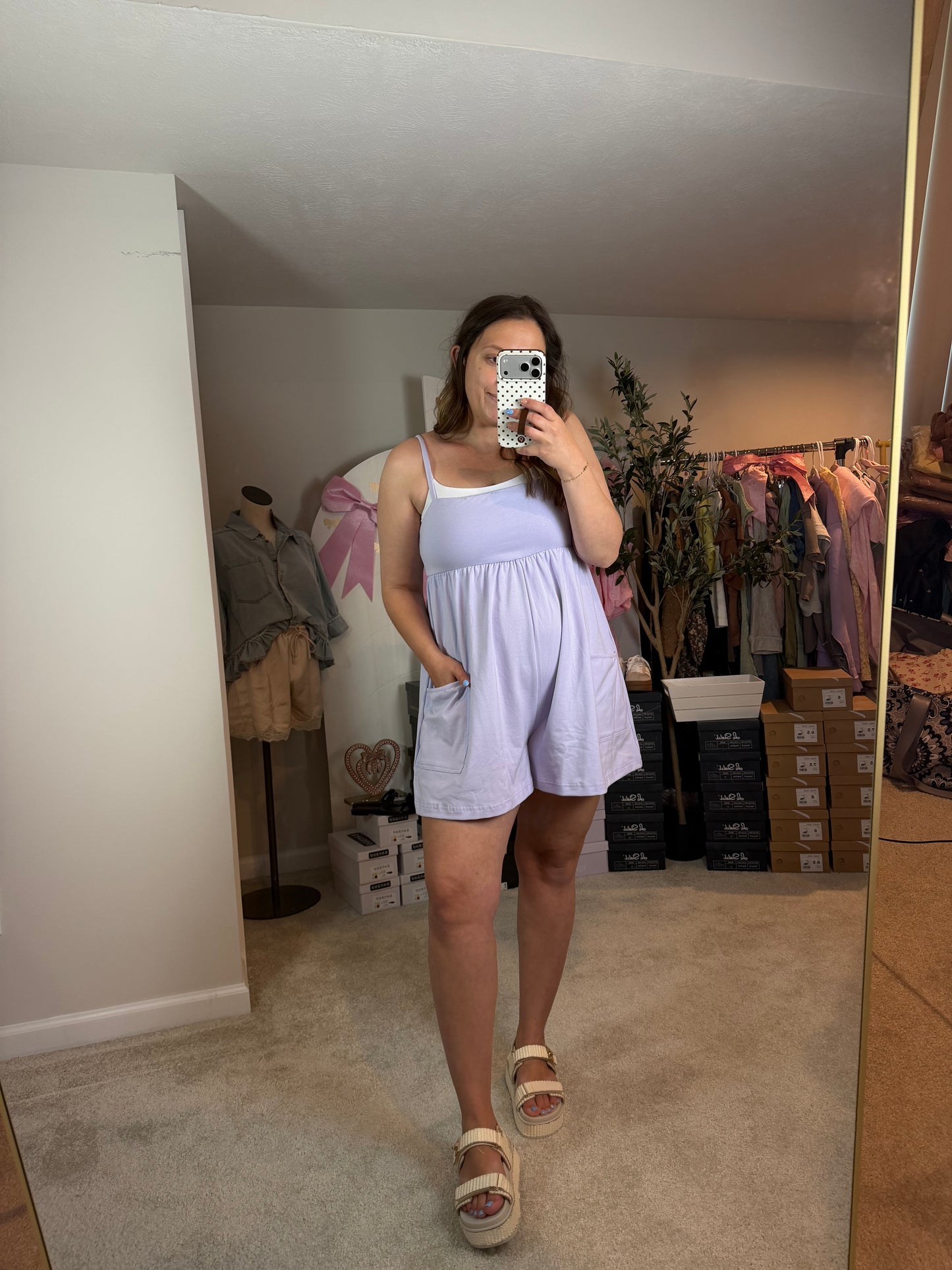 Lavender Strappy Romper