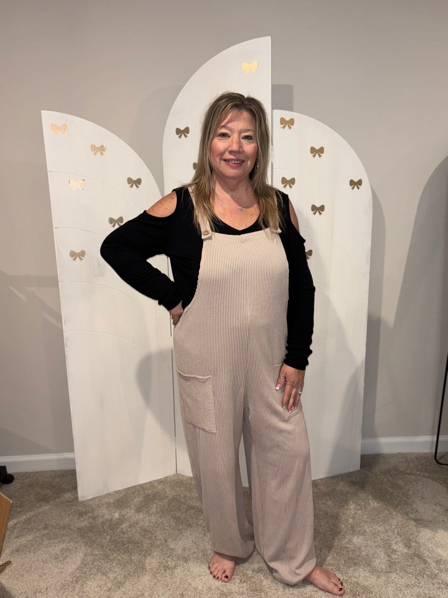 Oatmeal Ribbed Jumper - PLUS