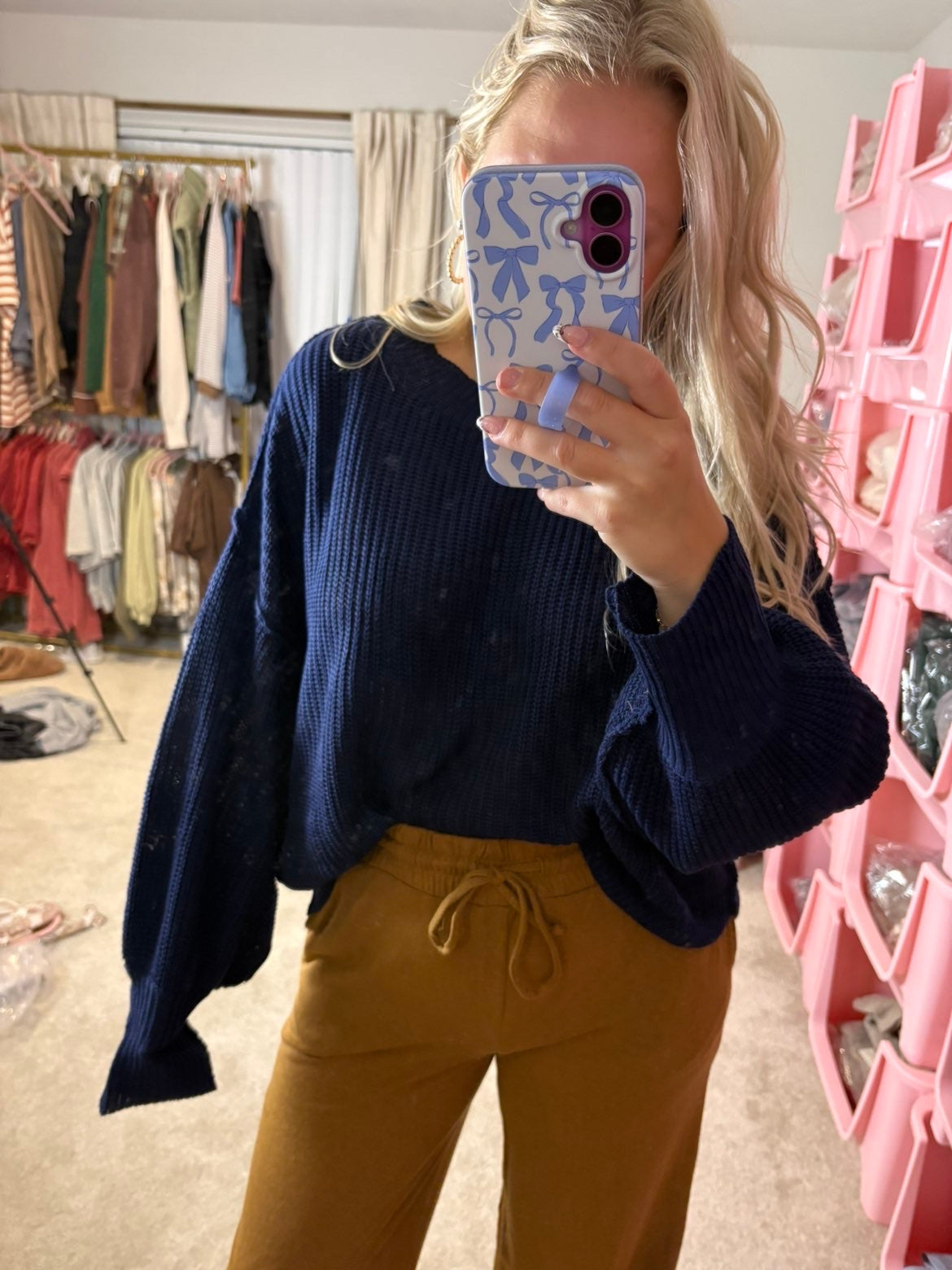 Navy Knit Sweater
