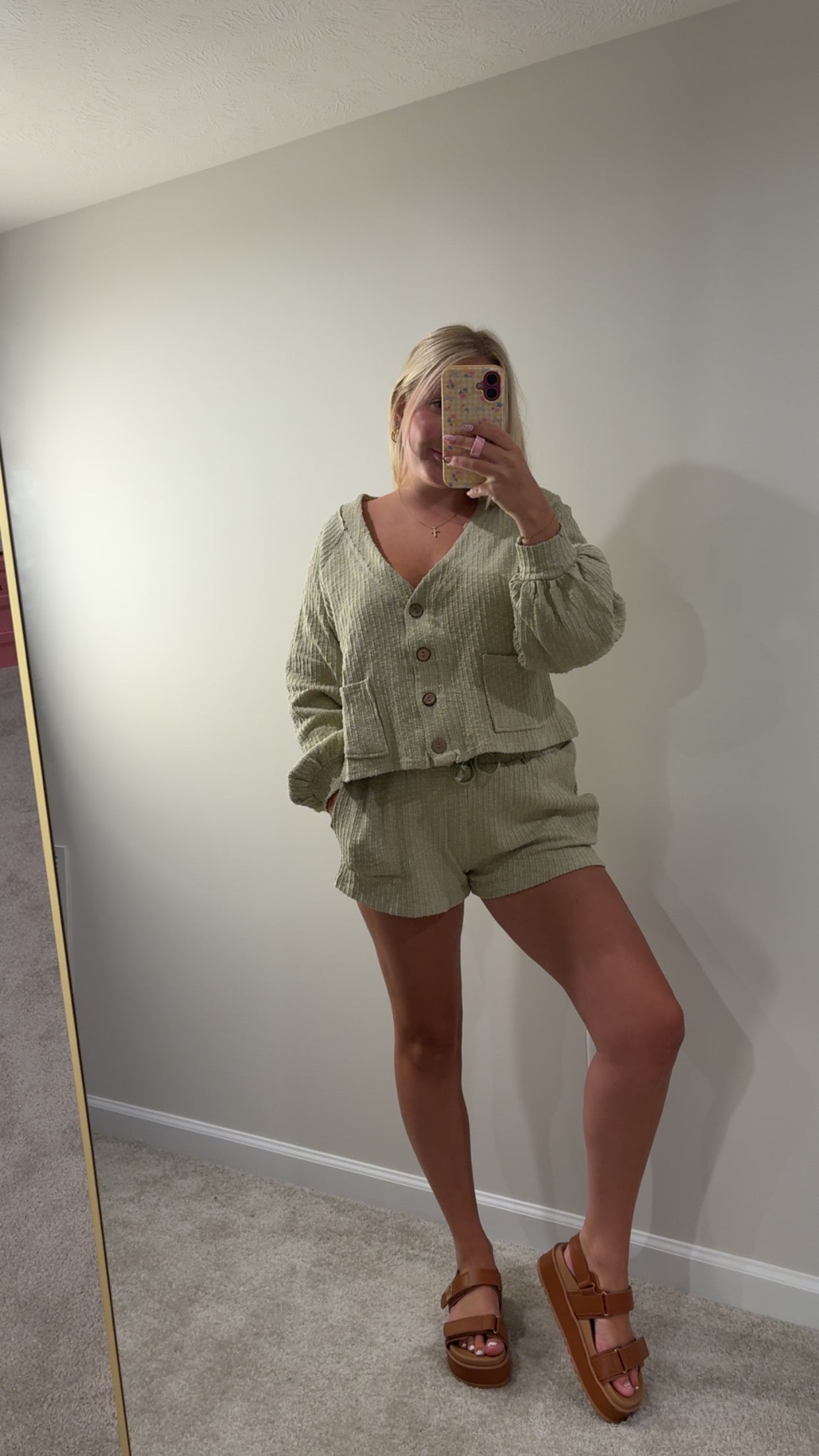 Sage Ribbed Sweater Set