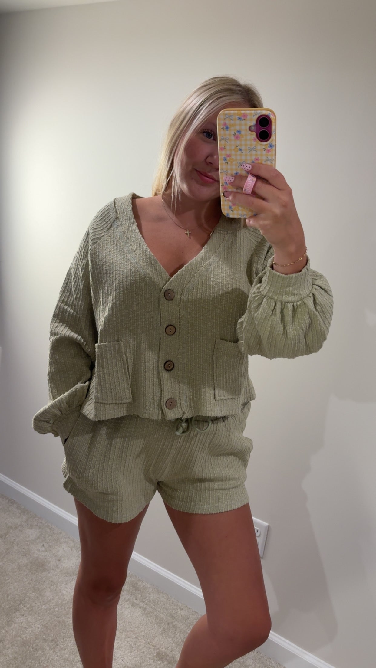 Sage Ribbed Sweater Set
