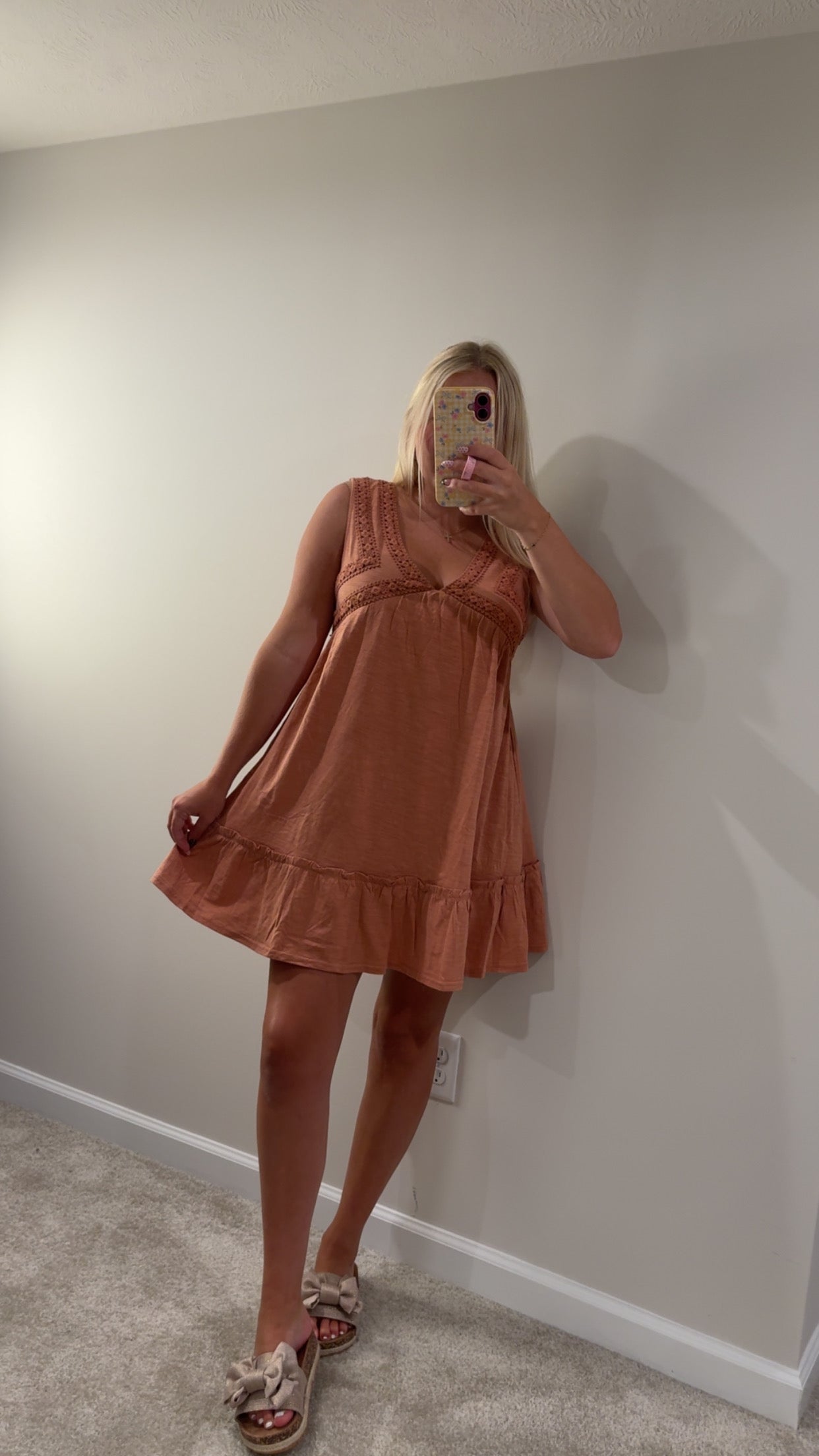 Rust Mini Dress