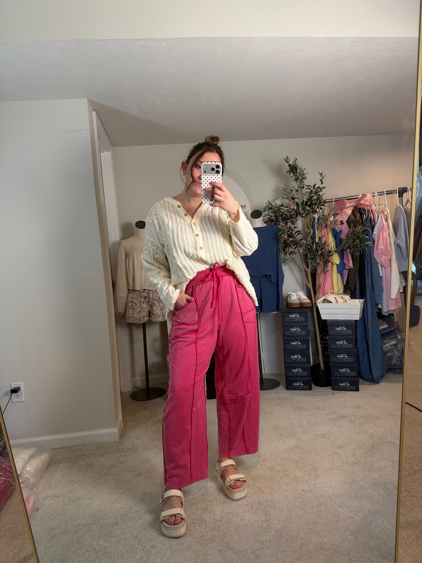 THE ELISE ~ BABY BARREL FRENCH TERRY PANTS