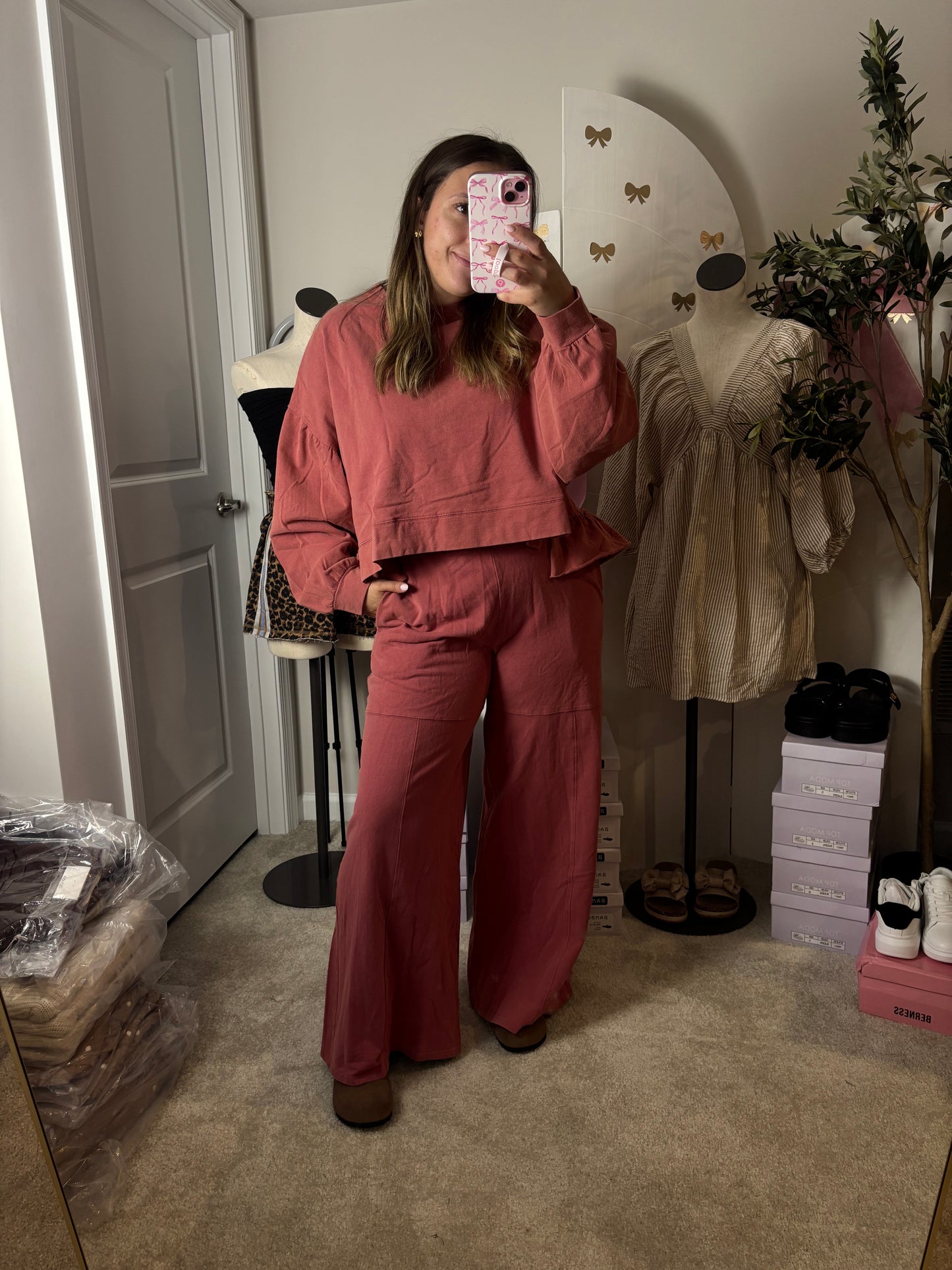 Washed Mauve Sweat Set