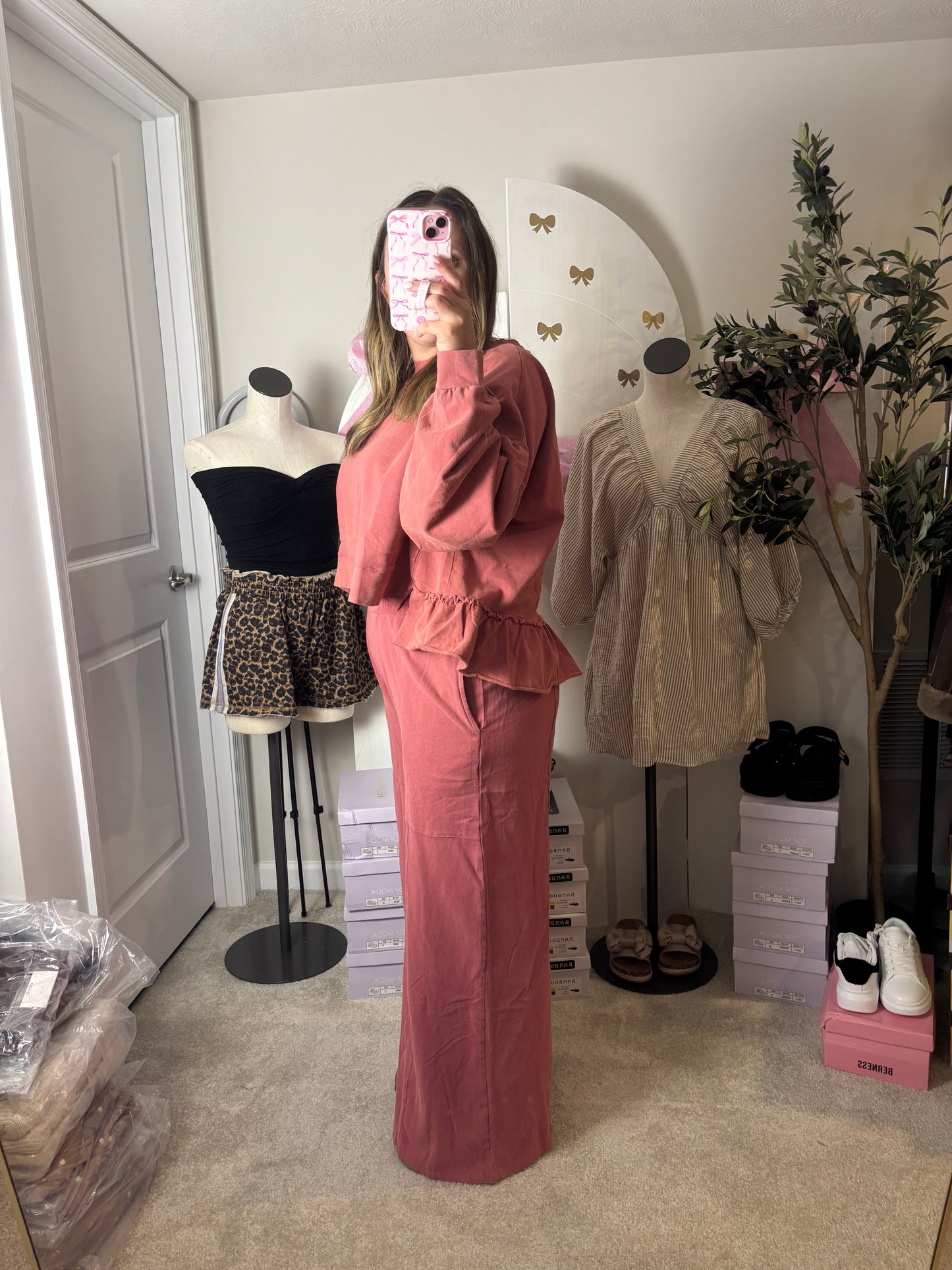Washed Mauve Sweat Set