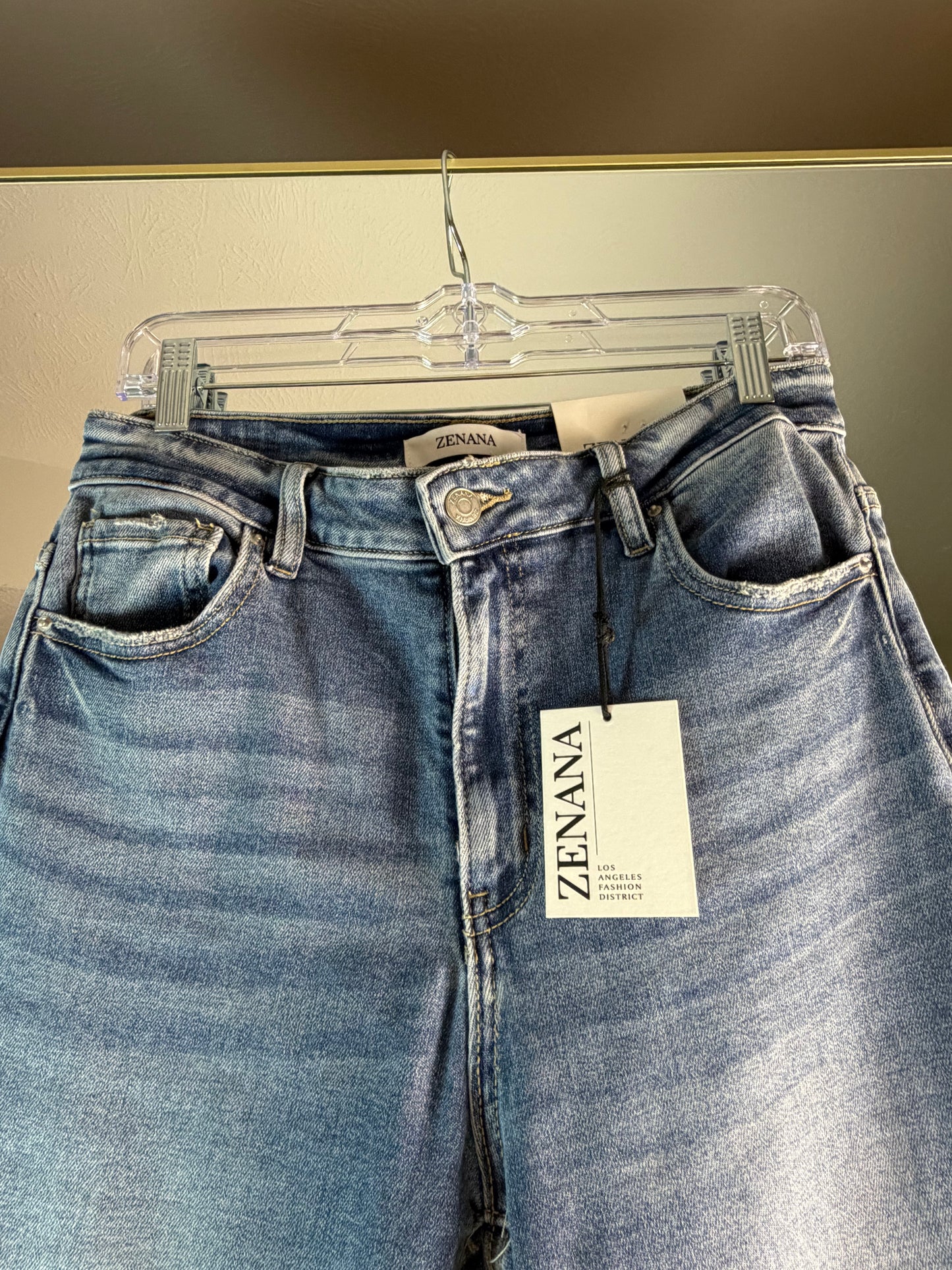 ZENANA STRETCH STRAIGHT LEG DENIM
