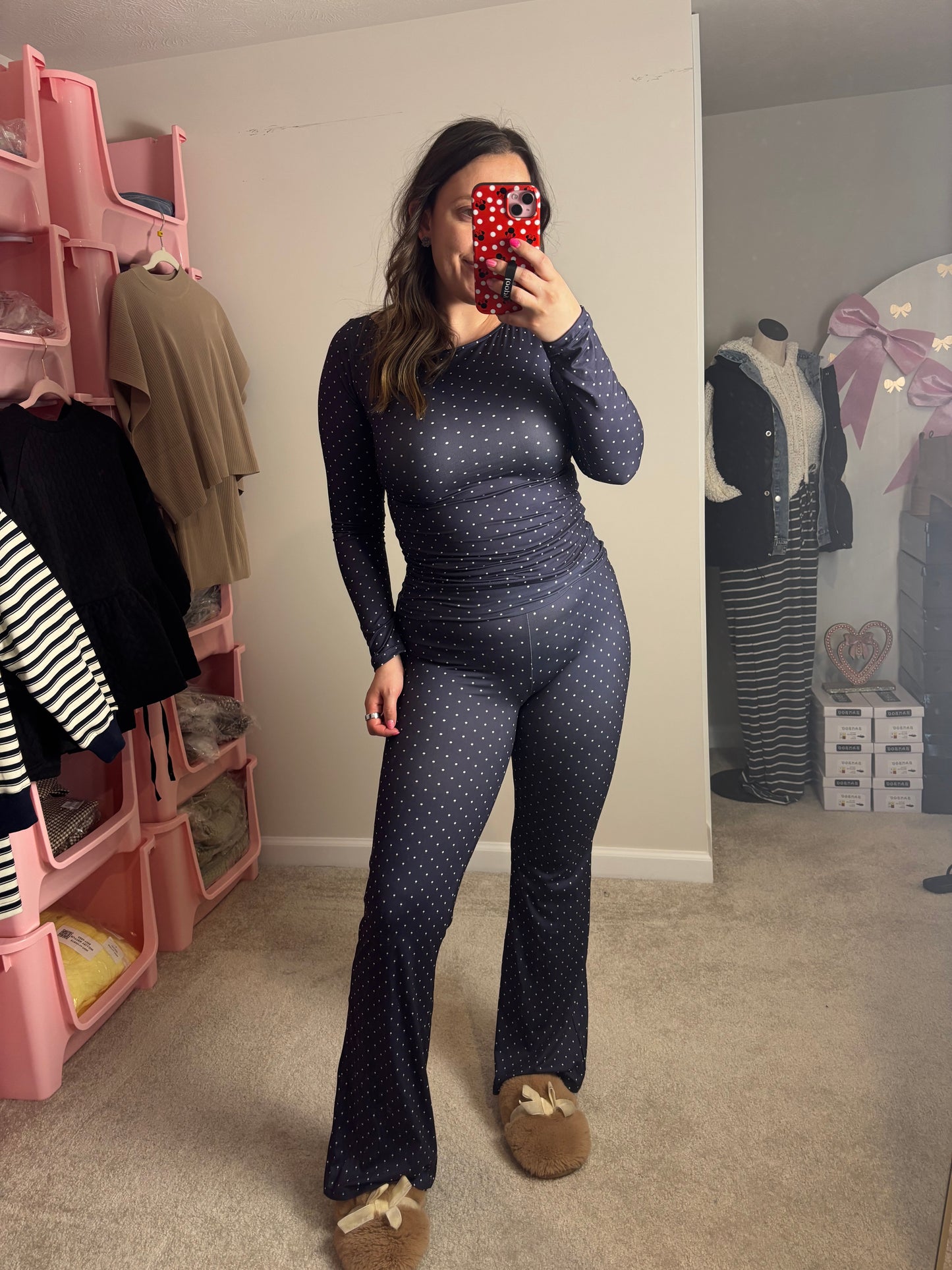 THE JAIDYN ~ POLKA DOT BUTTER ACTIVE SET