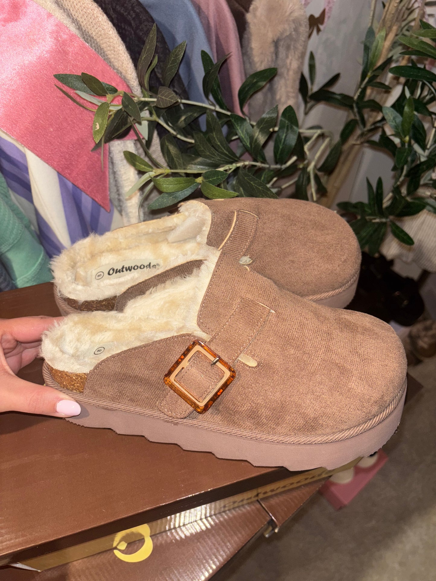 Platform Cozy Fur Clogs
