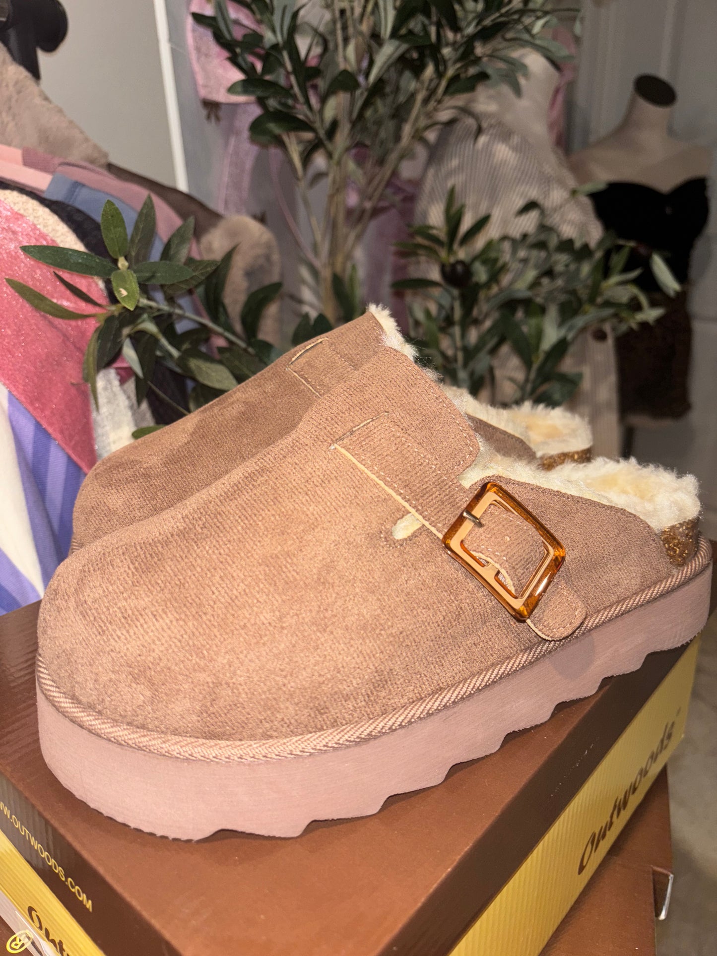 Platform Cozy Fur Clogs