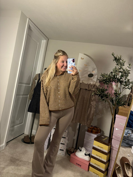 Striped Button Down Sweater