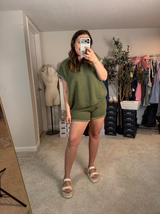 THE STITCHED SWEATER SETS (2 COLORS)
