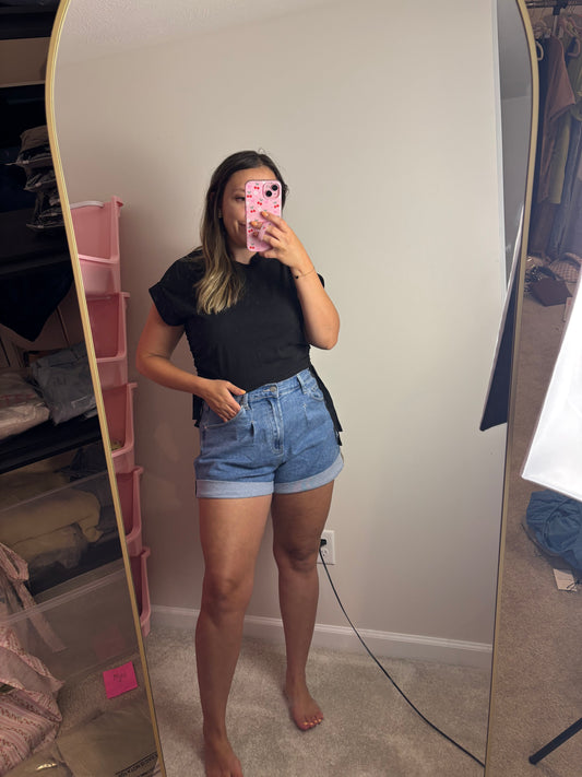90s Denim Stretch Shorts