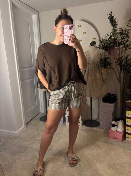 Brown Batwing Sweater