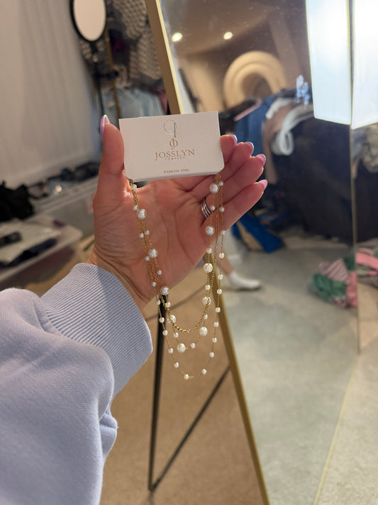 Double Layer Pearl Necklace