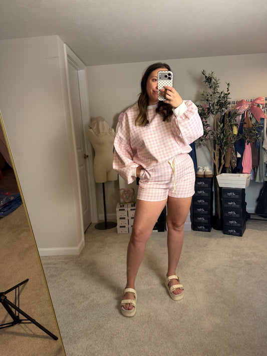 THE PINK GINGHAM SET