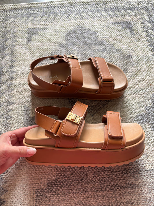 Platform Velcro Strap Chunky Sandals