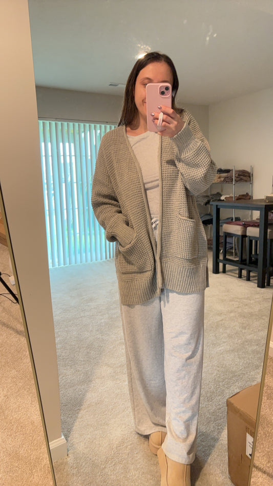 Waffle Cardigan - PLUS