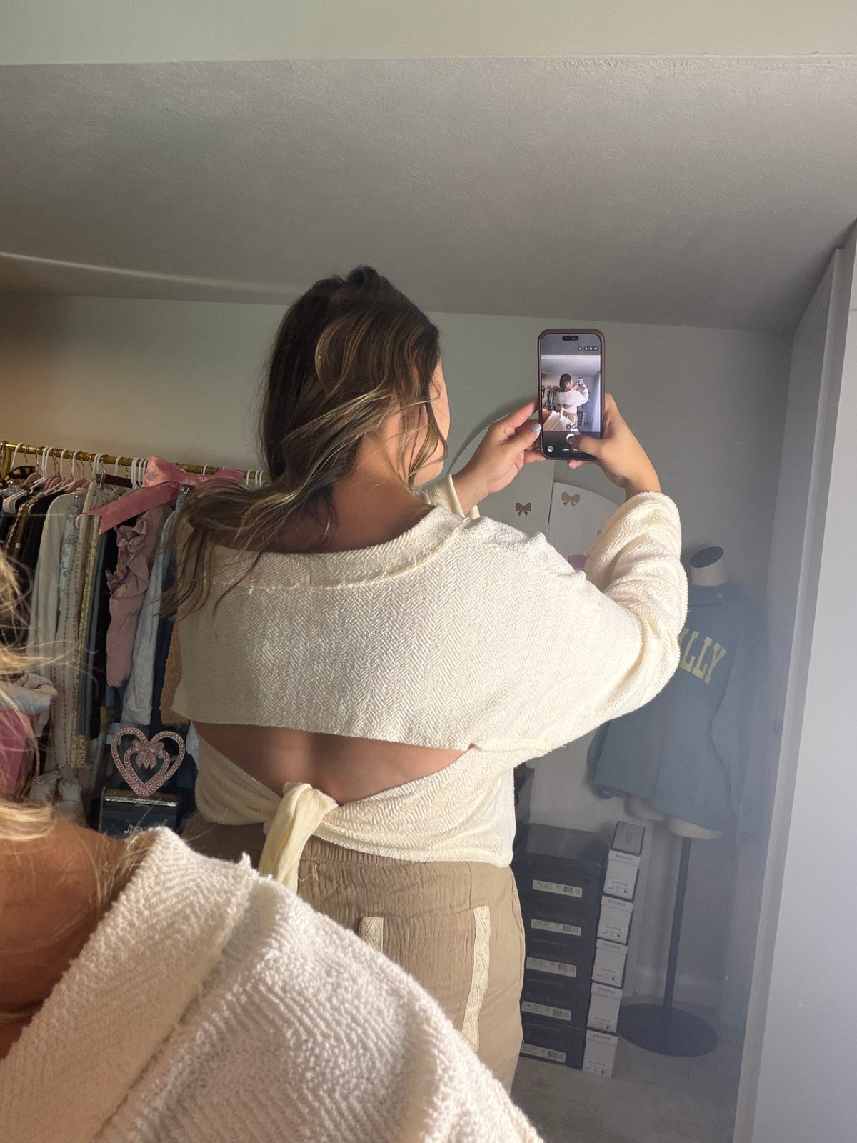 FRENCH TERRY OPEN BACK TOP