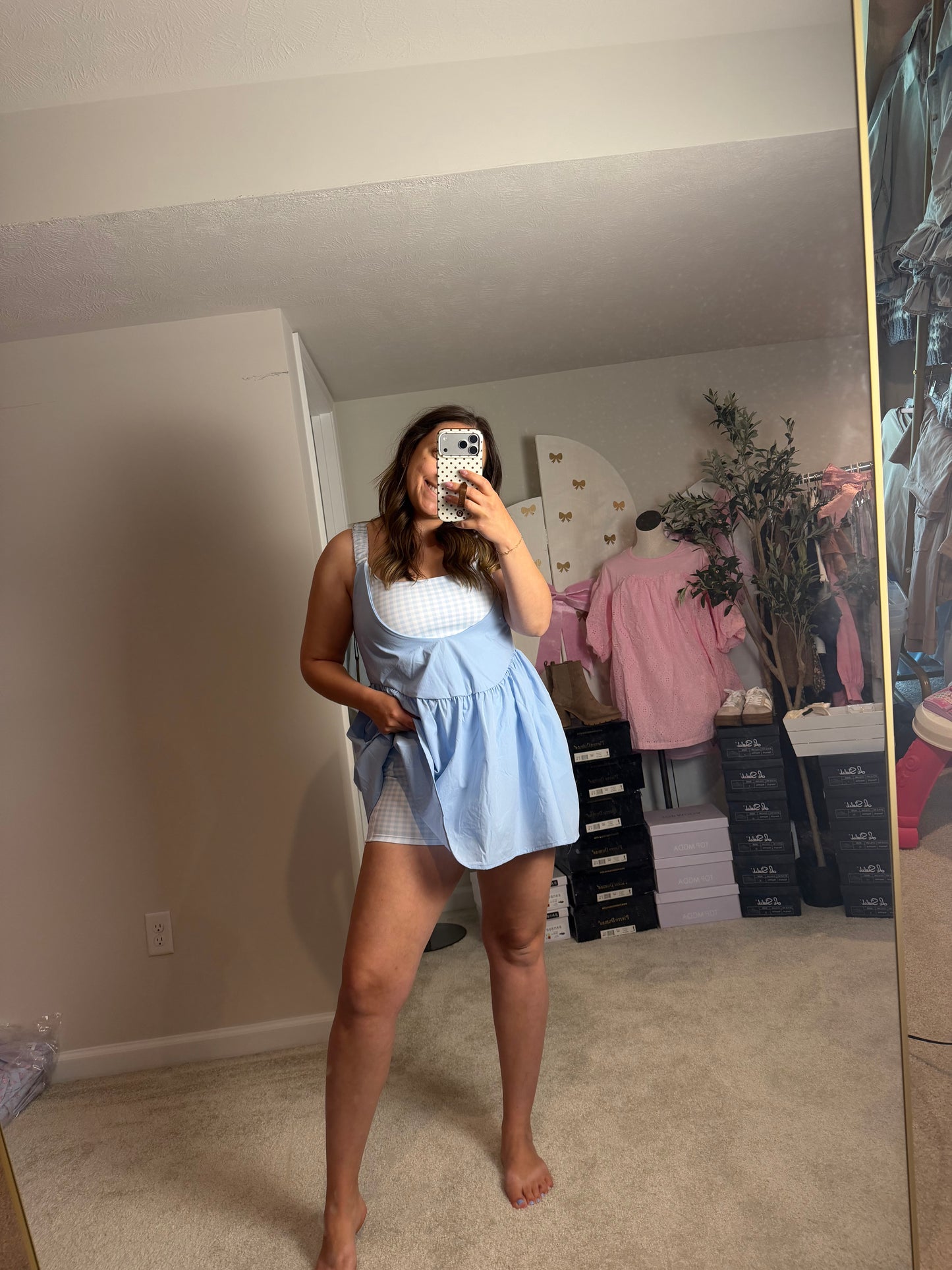 GINGHAM ACTIVE DRESS