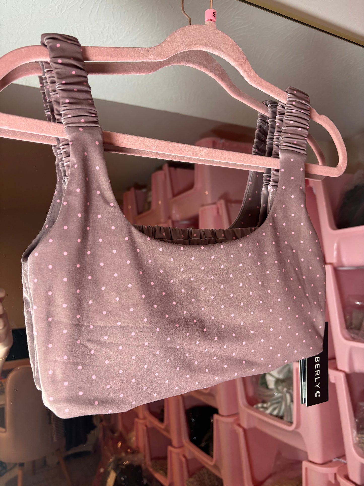 Cocoa/Pink Dot Workout Set