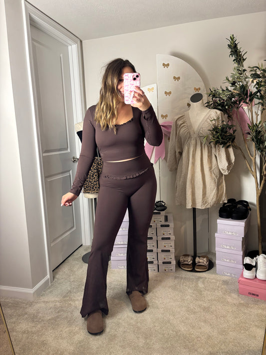 Chocolate Ruffle Active Set
