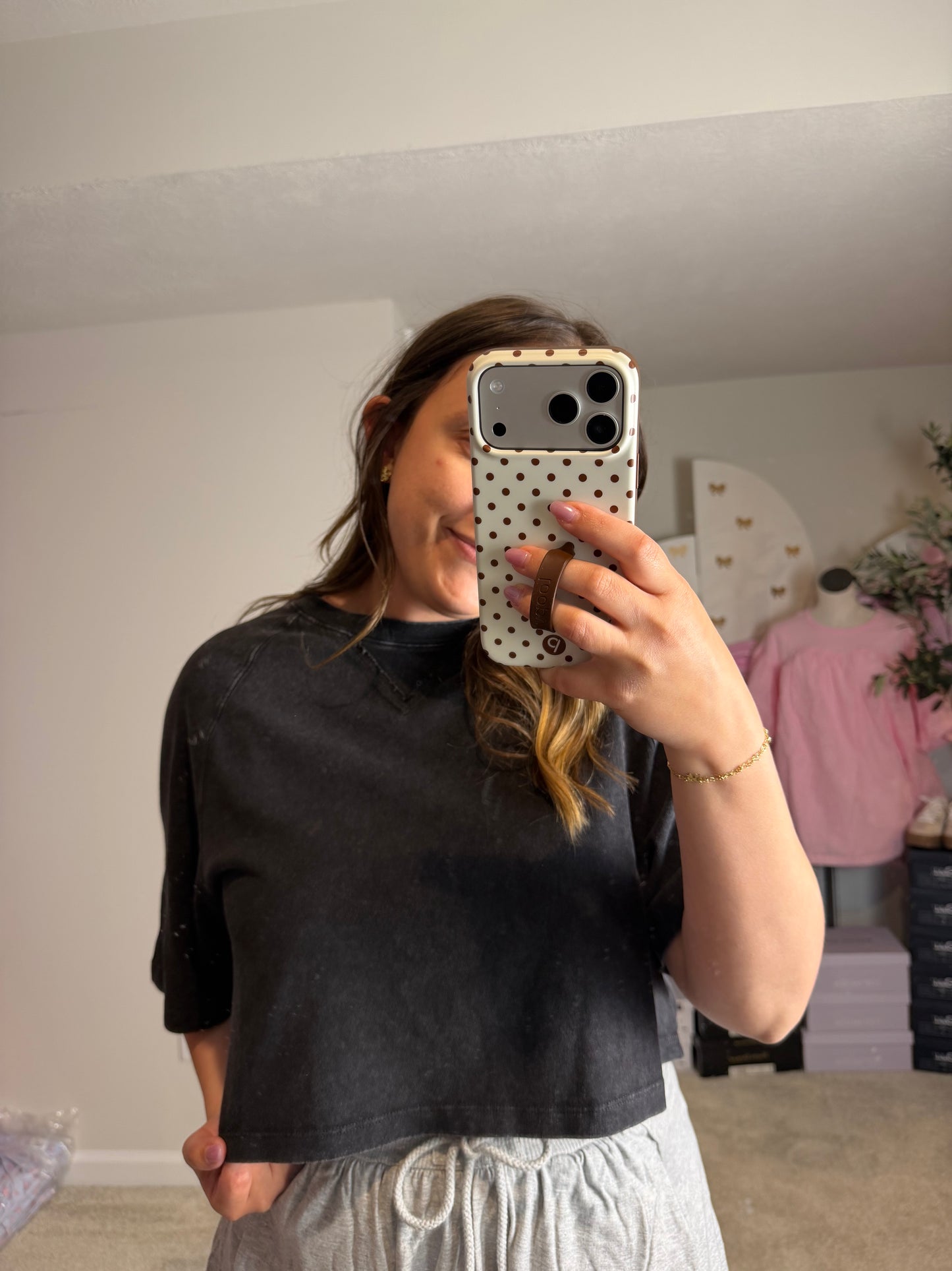 CROPPED MINERAL WASH TEE - 2 COLORS