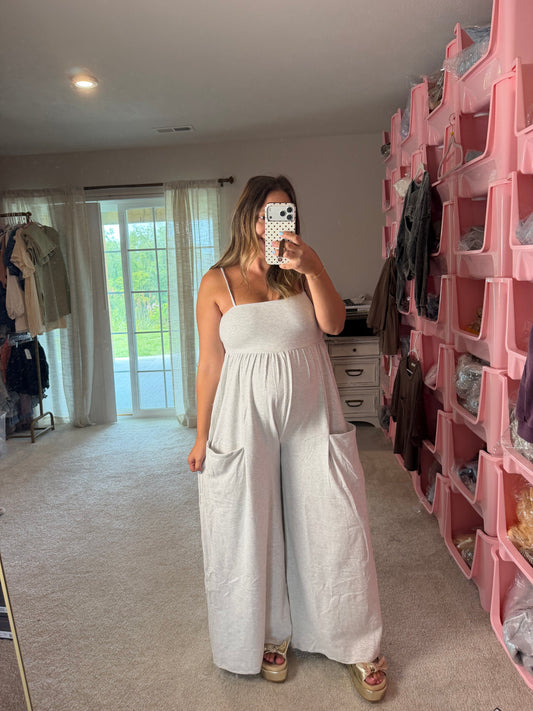 Heather Grey Jumpsuit