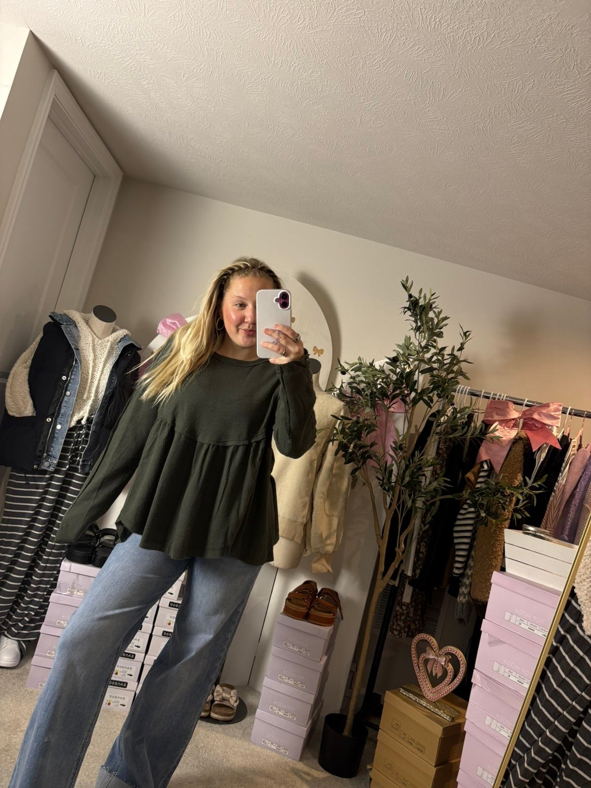 THE LYNN ~ WAFFLE KNIT PEPLUM