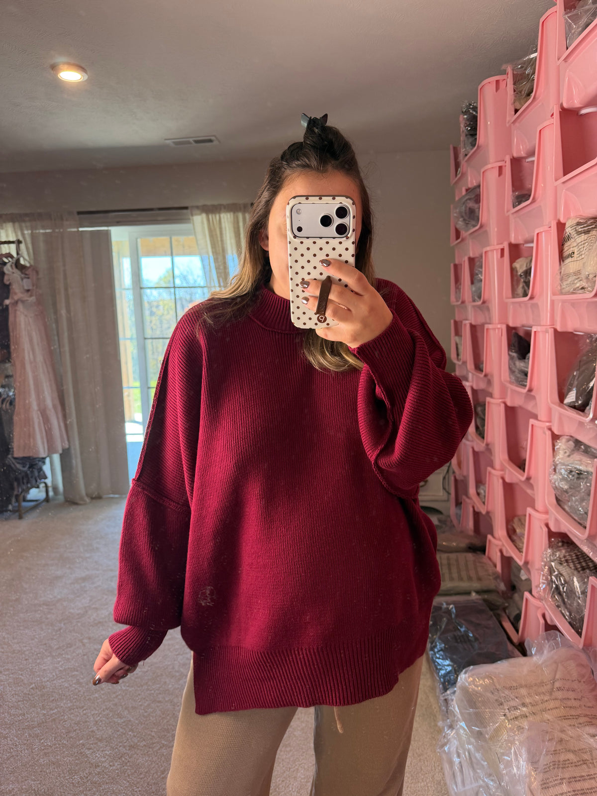 Oversized Maroon Sweater