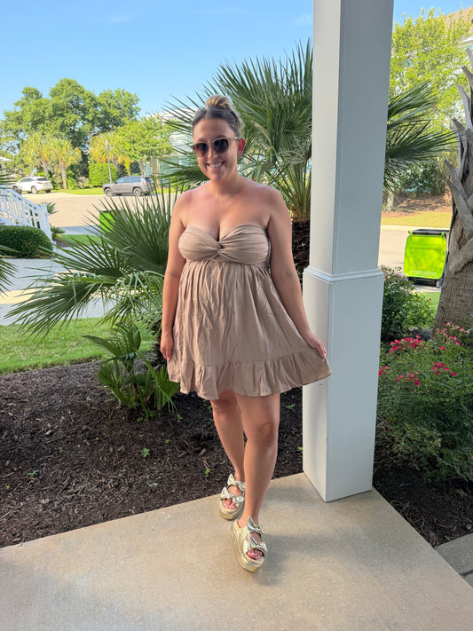 Tube Top Twist Romper
