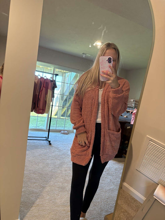 Cozy Pink Cardigan