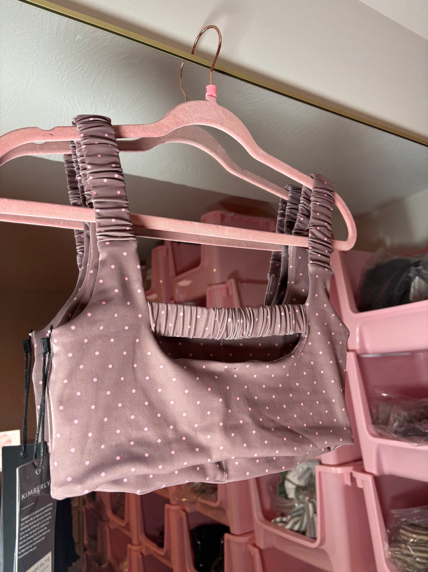 Cocoa/Pink Dot Workout Set